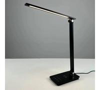 LED Desk Lamp with Wireless Charger 5 Lighting Modes & Adjustable Brightness Eye Protection Dimmable Light for Office Study or Bedroom (LED Desk Lamp)