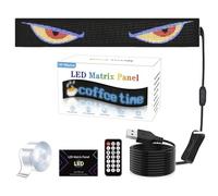 LED Devil Eyes for Trucks and Cars - Large Programmable Flex LED Display, DIY Dynamic Smart Colourful Eye Lamp, Soft Screen (898 x 192 mm)