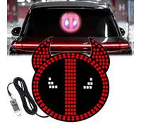 Led Devil Eyes Light for Cars,Devil's Expression Car Light,LED Demon Eye Lights Front Back Windshield,Devil Eyes Light for Windshield,Devil Eyes Led Lights for Car Back window (Red)