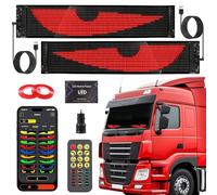 LED Devil Eyes Light for Trucks and Cars, 2PCS 14.7''x 3.6'' Devil Eyes for Cars/Trucks/SUVs with App & Remote Control,Led Eyes for Windshield, Custom Text, Animations & Graphics