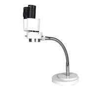 LED Diamond Stereo Microscope with 10X Eyepieces, 0.8X Objective Lens, 8X Magnification, 145mm Working Distance, Ideal for Gem Inspection and Oral Cavity Examination