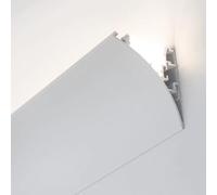 LED Diffuser Channel Trim for Crown Moulding, Surface Mount Cornice Lighting, Indirect Ceiling Light Housing Cover for Kitchen & Hallway (8m/26ft)