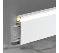 LED Diffuser Channel Wall Base Board - Aluminum Indoor Lighting Skirting for Enhanced Room Aesthetics with Soft Glow