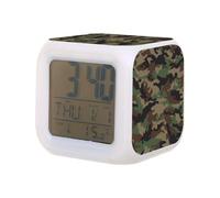 LED Digital Alarm Clock,Army Camouflage 7 Color Change Wake Up Clock for Home Office Kitchen Kids Alarm Clock