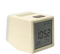 LED Digital Alarm Clock with and Humidity, Colorful Night Light Display for Kids & Teens, Desktop Indoor Thermometer