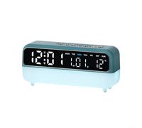LED Digital Alarm Clock With Multifunction Display Showing Day Temperature And Countdown, Soft Gradient Night Light For Bedroom Or Nightstand(SkyBlue)
