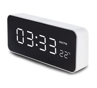 LED Digital Alarm Clock with Thermometer USB Temperature Large Display Countdown