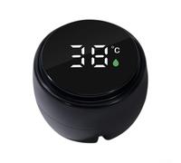 LED Digital Bath Water Thermometer with Smart Temperature Sensor, 3-Color Display for Safety Monitoring, Waterproof & Baby-Safe Design, Black