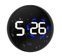 Led Digital Clock Timer - Waterproof Abs Unit for Vehicle Console, Cooking Area, Shower Space, Trips, Outdoor Use and Beyond - Slim Timekeeper with Peel-And-Place Design