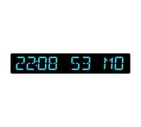 LED Digital Clock with Auto Moment Setting and Dual Alarm Function, Countdown Momentr up to 999 Days, Adjustable Brightness, Desk or Wall Mountable Electronic(black blue)
