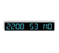 LED Digital Clock with Auto Moment Setting and Dual Alarm Function, Countdown Momentr up to 999 Days, Adjustable Brightness, Desk or Wall Mountable Electronic(white blue)