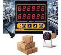 LED Digital Conveyor Counter - 6-Digit Production Line Counter with Alarm, Numerical Value Settings, Counting Range 1-999999, Power-off Memory
