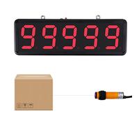Led Digital Counter Count Up to 99999 with Infrared Sensor Conveyor Counter People Visitor Counter 4in Red Number Display Counter for Factory Production Line 110-220V