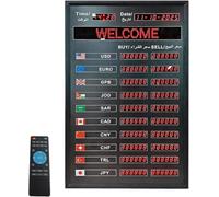 LED Digital Currency Rate Display Board， 10 Rows Electronic Exchange Rate Board， with Timer Update ，for Financial Institutions