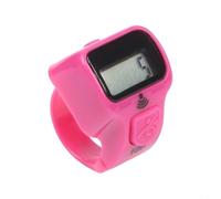 LED Digital Finger Counter for mini Ring Tally Tool with Sound Reset - Portable Clicker for Lap Tracking Weaving Mosque 9x5cm(Rose red)