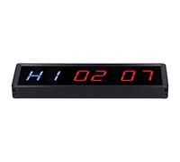 LED Digital Interval Timer with Remote Count Up Down Clock TABATA FGB Modes Wall-Mountable for Home Gym Office