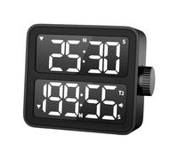 LED Digital Kitchen Timer Dual Timing Memory Function 2 Level Volume Backlight Display Baking Countdown Reminder Tools Time Management