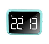 LED Digital KITCHENs Timer with Magnetic Back, 99m59s Countdown Clock, 3 Volume Levels & Memory Function, Adjustable Brightness Alarm for Cooking Study Meeting, (Green)