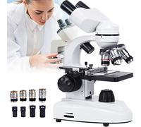 LED Digital Microscope 20X-7000X with Full HD Camera, 3D Stand, 10 Slides, Dual Illumination, Coarse & Fine Focus, Smartphone Adapter for Enhanced Viewing