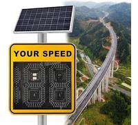 LED Digital Solar Radar Speed Limit Sign - Aluminum Radar Speed Display for Traffic Safety on Highways and Speed-Limited Roads, B-50x70cm