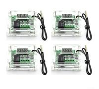 LED Digital Thermostat for W1209 Controller Module - 12V DC, -50°C to 110°C Range, 0.1°C Accuracy, ABS Housing, Industrial Con(RED LED)