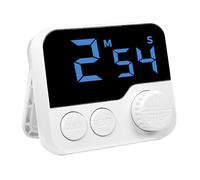 LED Digital Timer with Magnet, 100-Minute Count Up/Down, Quick Set Knob, 80dB Alarm for Kitchen, Study, Work Clear Alarm(Wei)