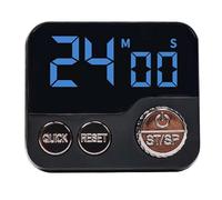 LED Digital Timer with Magnet, 100-Minute Count Up/Down, Quick Set Knob, 80dB Alarm for Kitchen, Study, Work Clear Alarm(Nero)