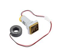 LED Digital Voltage Meter, High Accuracy 22mm DC Battery Monitor with Yellow Display for Car Motorcycle 12V 24V Systems Plastic Red White Blue Green Optional