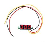 LED Digital Voltmeter 0 28 3 Wire DC 0 100V Reverse Connection For Protection for Battery and Vehicle Voltage Measurement (red)