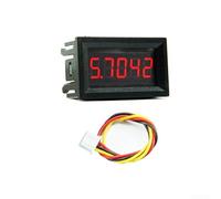 LED Digital Voltmeter, 0-33V DC 5-Digit Three Wire Voltage Meter Display Panel Mount Tester for Car Battery Monitor Solar System(Red)