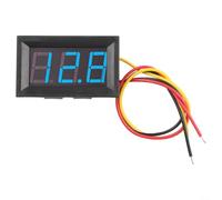 LED Digital Voltmeter 0 56 Inch 3 Wire DC0 30V Voltage Meter with Reverse Polarity Protection and Adjustable Fine Tuning Function (blue)