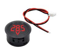 LED Digital Voltmeter DC 5-100V Round Two-Wire Voltage Meter Head with Reverse Protection for Car Boat Motorcycle Battery Monitoring
