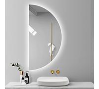 LED Dimmable Bathroom Mirror 20"x40" Anti-Fog Touch Button 3 Colors Elegant Design - Perfect for Makeup and Daily Use