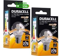 LED Dimmable Bulb Duracell B22 Bayonet Mini Globe 25w 275 Lumens Warm White x2 lass
