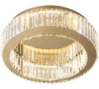 LED Dimmable Ceiling Light ，K9 Crystal Modern Ceiling Light ，3CCT Stepless Dimmable Ceiling Light for Bedroom, Living Room (with Remote Control Dimmer) (Size : 60cm)