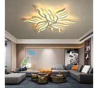 LED Dimmable Ceiling Light Living Room Chandeliers With Remote Control Bedroom Flower Shape Ceiling Light Fixture For Dining Room Dining Table Kitchen Light Flush Mount Chandelier