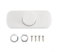 LED Dimmer Switch 220V-240V Inline Rotary Push On/Off Trailing Edge Noise-Free Dimming Memory Function Flame-Retardant ABS for Dimmable LED and Incandescent Lights Black White(White)