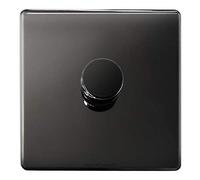LED Dimmer Switch Black Nickel Screwless Finish 1 Gang Single Pole 5w-100w N352GME