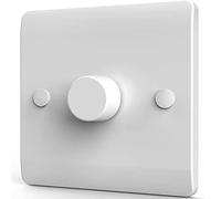 LED Dimmer Switch for Dimmable LED/Halogen/Incandescent Lights Trailing Edge Dimmer Switches Rotary Push On/Off, 1 Gang, 1Way/2 Way, 3-100 Watts