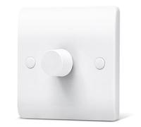 LED Dimmer Switch for Dimmable LED/Halogen/Incandescent Lights Trailing Edge Dimmer Switches Rotary Push On/Off, 1 Gang, 1Way/2 Way, 3-100 Watts