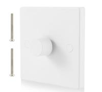 LED Dimmer Switch UK Standard with Overload Protection Dimmer Light Switch Trailing Edge Dimmer Switch Electrical Intelligent Single Wall Dimmer Switches 3-100 Watt for LED Lamp