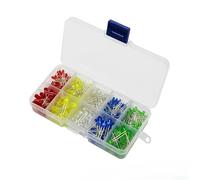 LED Diode Assortment Kit 500PCS 3mm 5mm 5 Colors White Red Blue Green Yellow for DIY Electronics for Arduino for Raspberry Pi(3MM)