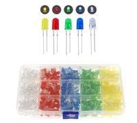 LED Diode Set 500 Units 3mm and 5mm for Arduino Coding Pi Hardware Projects Science Classroom Activities (3MM)