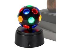 LED Disco Ball - 360° Rotating Colorful Party Light, Mini Rotating LED Disco Ball for Home, Wedding | Disco-Lights Battery-Powered Flashing Light for Indoor Outdoor Dance, Club, Karaoke, Christmas