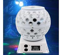 LED Disco Ball Party Light with 12 x 3W Light Beads, 360° Rotation, DMX Control, Sound Activation - Ideal for Live Shows, Weddings, and Ballrooms