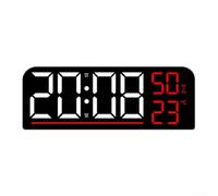 LED Display Alarm Clock with Real Time Environment Monitoring Temperature & Humidity; Includes Dual Alarms & Timer (Red)