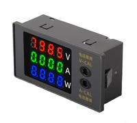 LED Display DC Electricity Meter 0-100V 10A Range(Red Green Blue)
