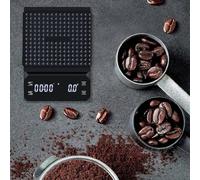 LED Display Digital Coffee Scale, Intelligent Brewed Coffee Electronic Scale, 0.1g Measurements Roasted Tea Scale, for Kitchen,for Barista(black)