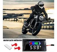 LED Display Digital Voltmeter Tester Panel for DC12V to 150V Battery Voltage Monitoring with Alarm Features Suitable for Motorcycles and (blue)