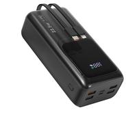 LED Display & Flashlight Outdoor Camping High Portable Battery Usb C With Built Cable,QC3.0 22.5W & USB C PD20W Power Bank 60000mAhFast Charging - Perfect for Phone and Tablet Charging